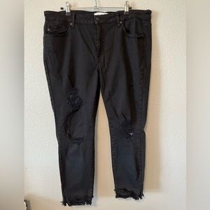 KanCan plus size 2xl Hamden Mid Rise Double Fringe Hem Skinny.